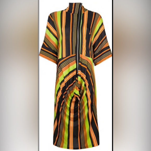 JW ANDERSON Dresses & Skirts - JW ANDERSON - PUMPKIN MULTI STRIPE DRESS